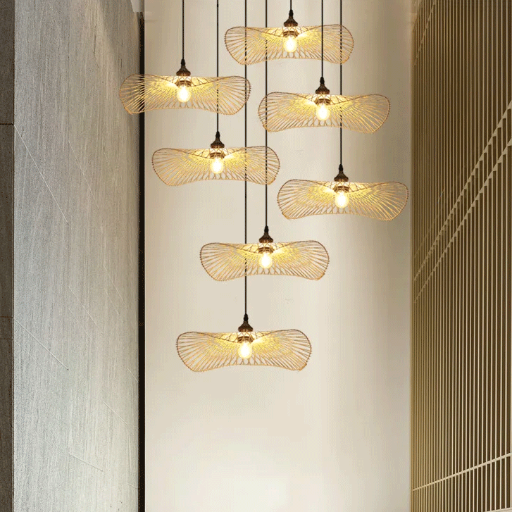 Soku Japanese Wabi Sabi Bamboo Pendant Light