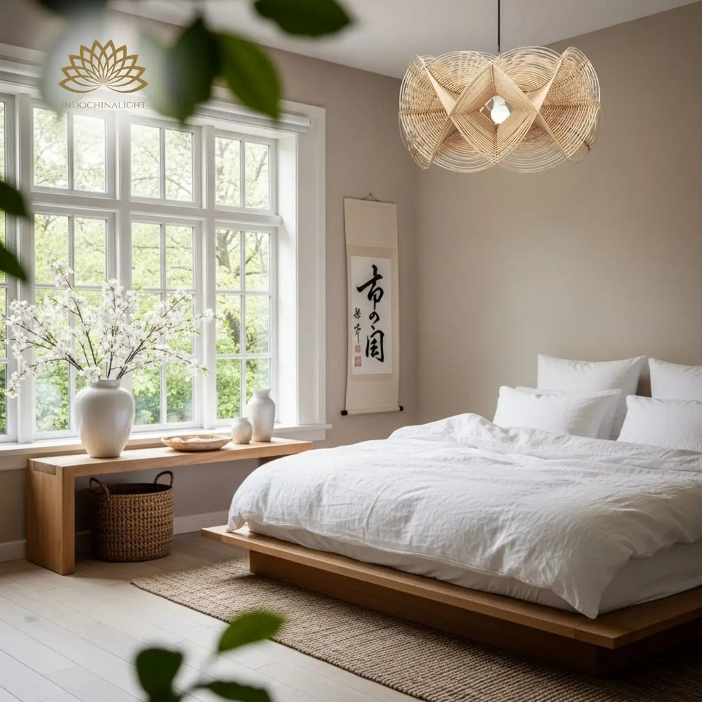 Spiral Rattan Pendant Light