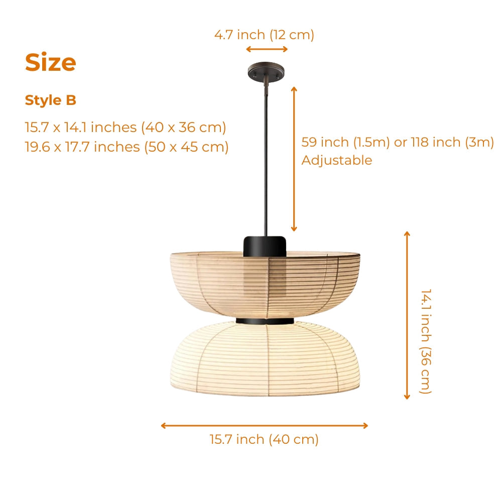 Nando Wabi Sabi Paper Pendant Light