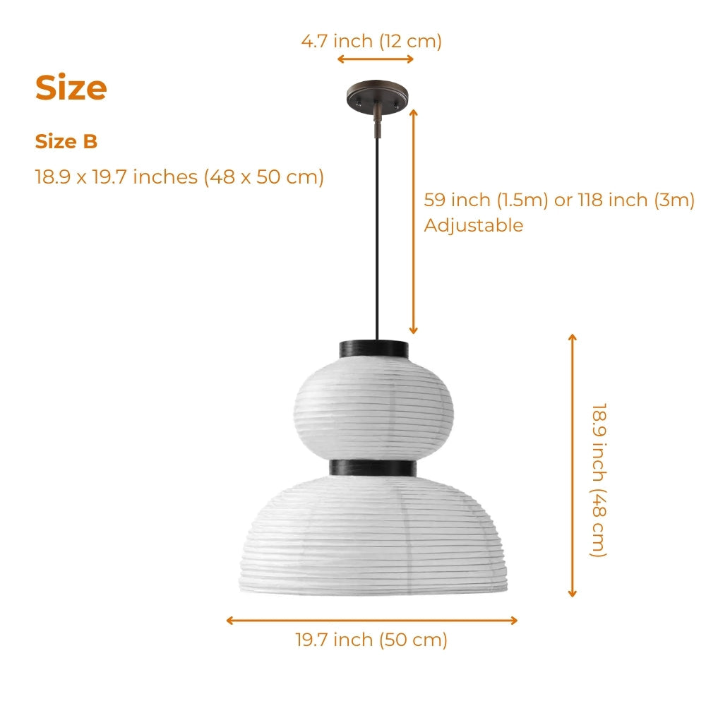 Set 3 Wabi Sabi Hourglass Pendant Light