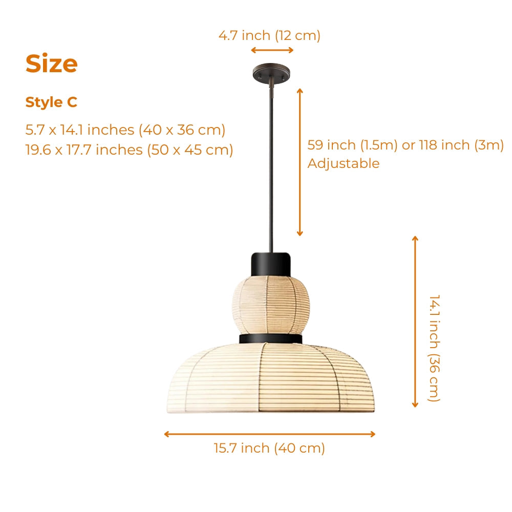 Nando Wabi Sabi Paper Pendant Light