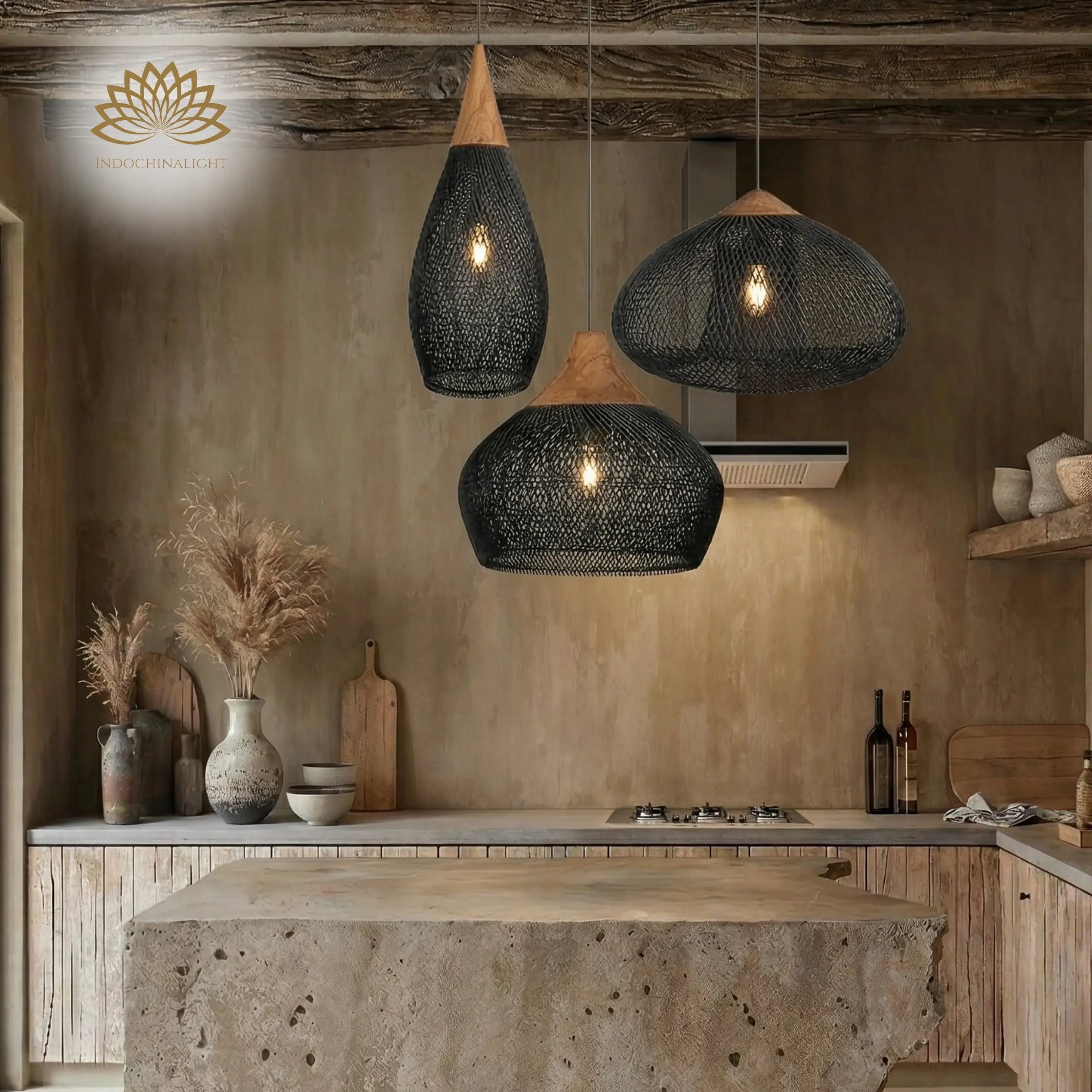Bathari Wabi Sabi Rattan Pendant Light