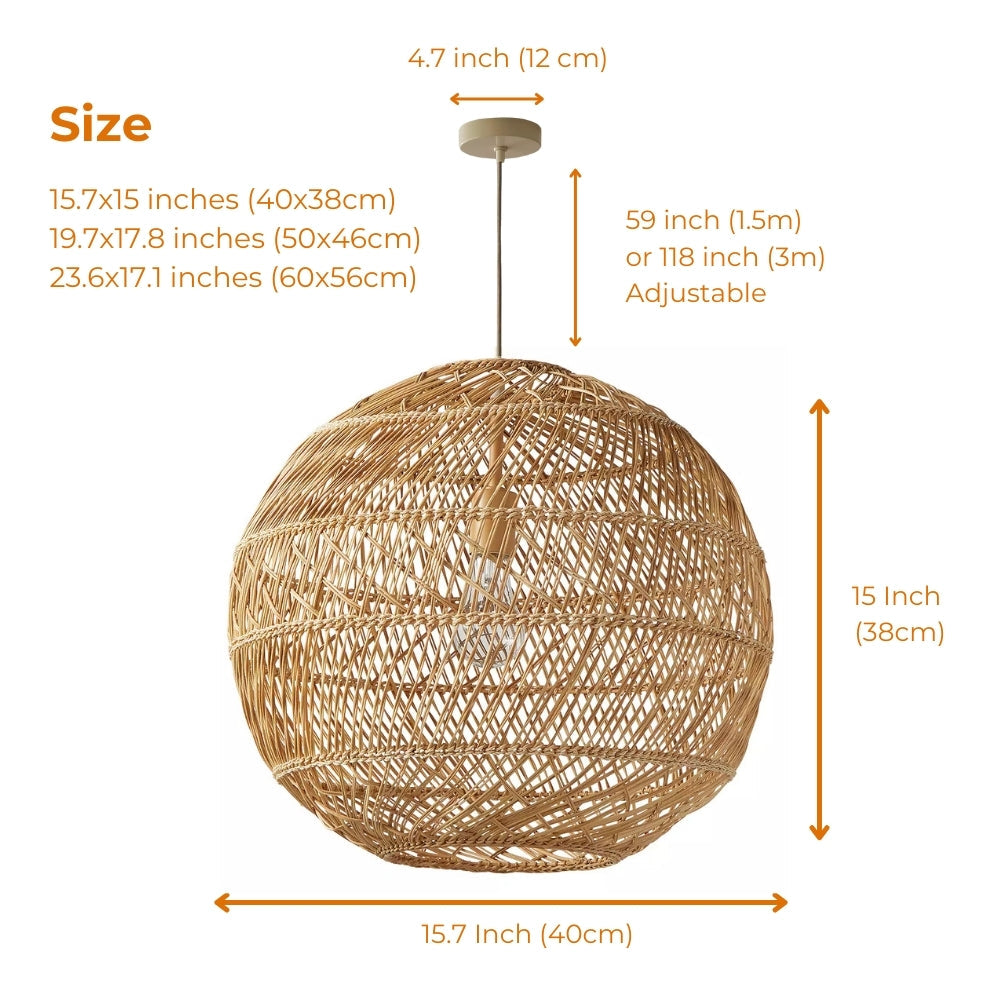 Summerland Round Rattan Pendant Light