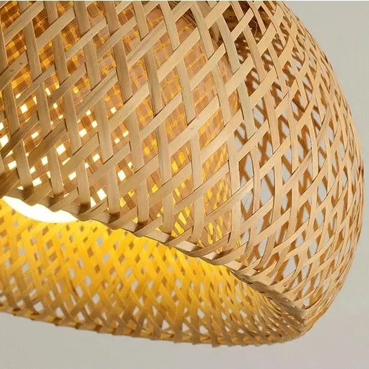 TAO Oriental Small Bamboo Basket Pendant Light