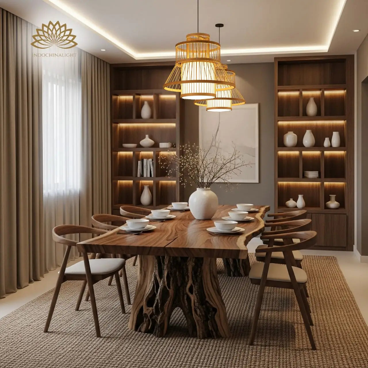 Tatami Bamboo Pendant Light