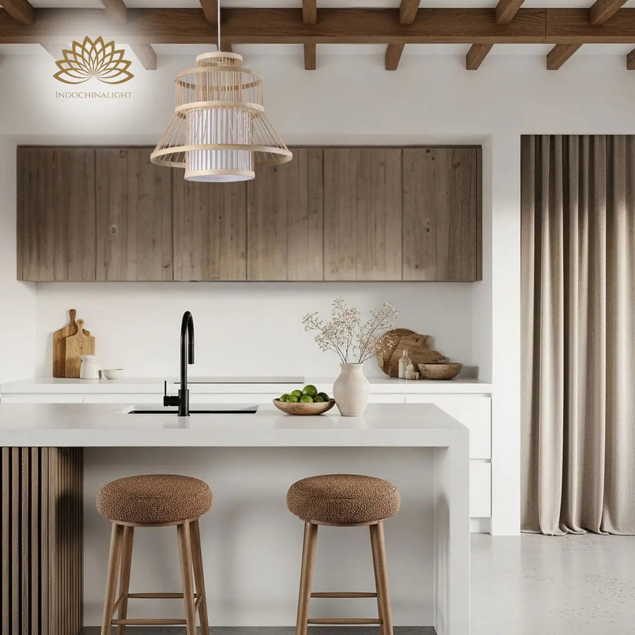 Tatami Bamboo Pendant Light