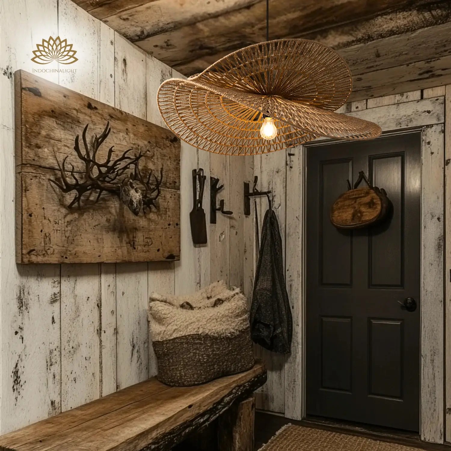 Valar Wabi Sabi Tiered Wicker Jute Pendant Light