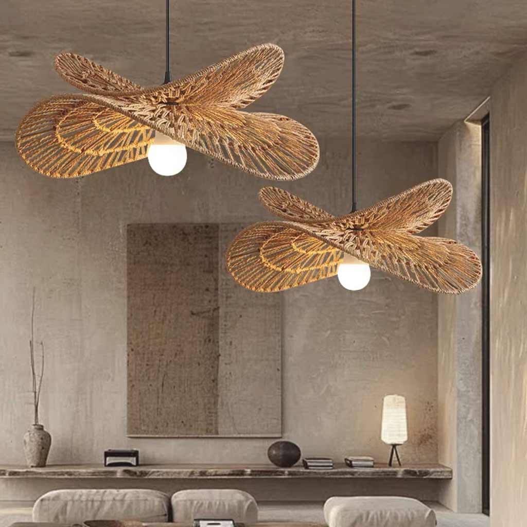 Valar Wabi Sabi Tiered Wicker Jute Pendant Light