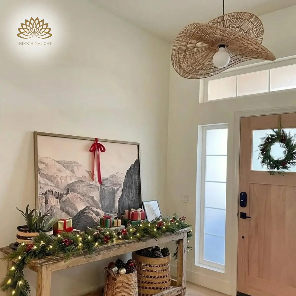 Valar Wabi Sabi Tiered Wicker Jute Pendant Light