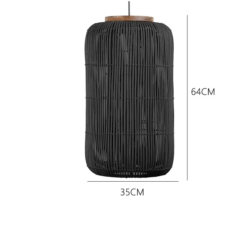 dBodhi Large Black Rattan Hanging Light