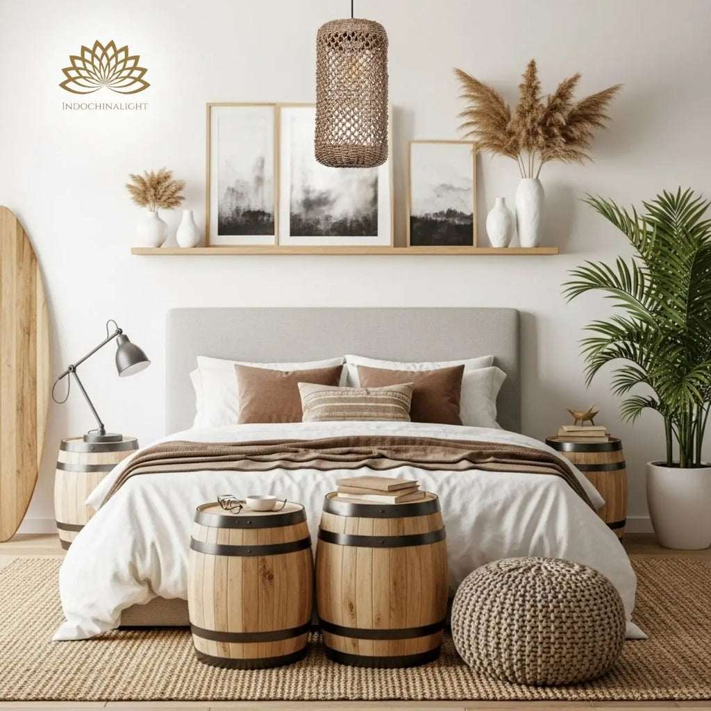 Meredith Basket Wicker Woven Pendant Light