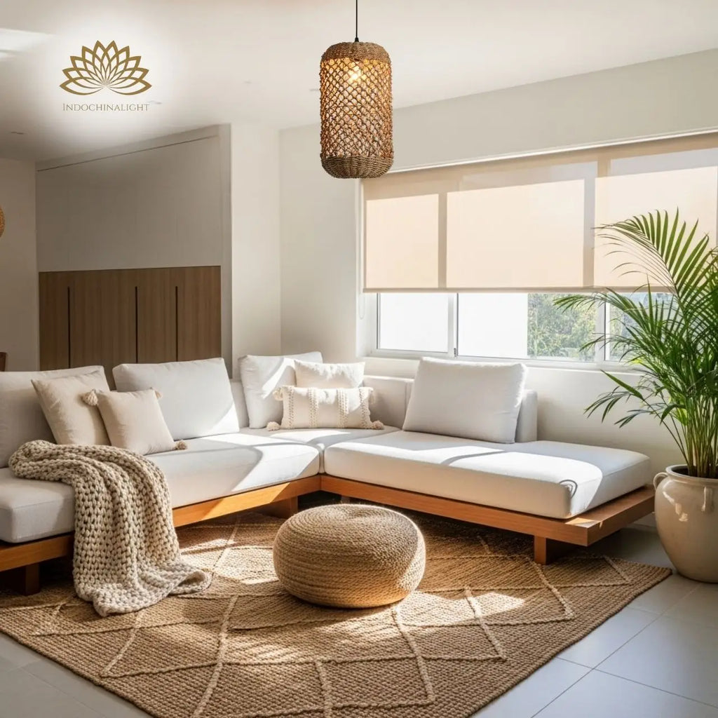 Meredith Basket Wicker Woven Pendant Light