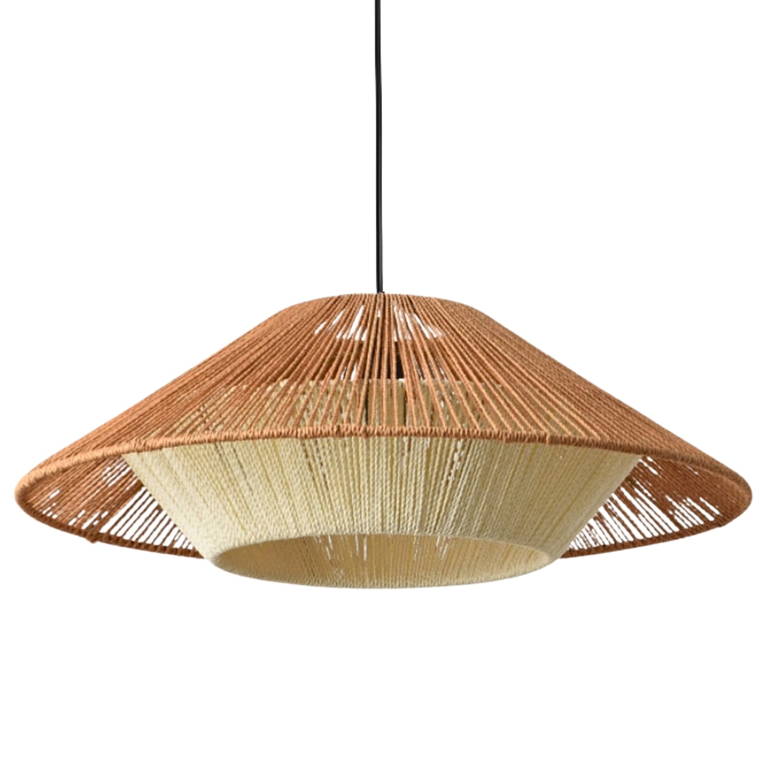 Vintage Wabi Sabi Hemp Rope Pendant Light