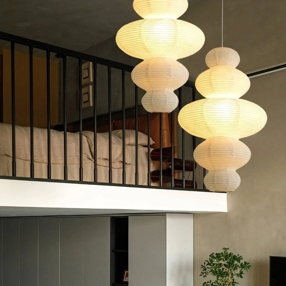 Akari Juni Japanese Wabi Sabi Paper Pendant Light