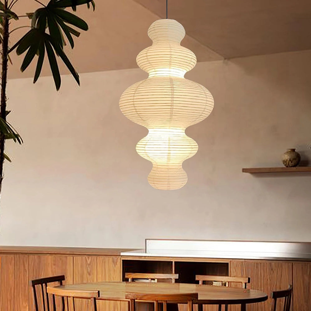 Akari Juni Japanese Wabi Sabi Paper Pendant Light