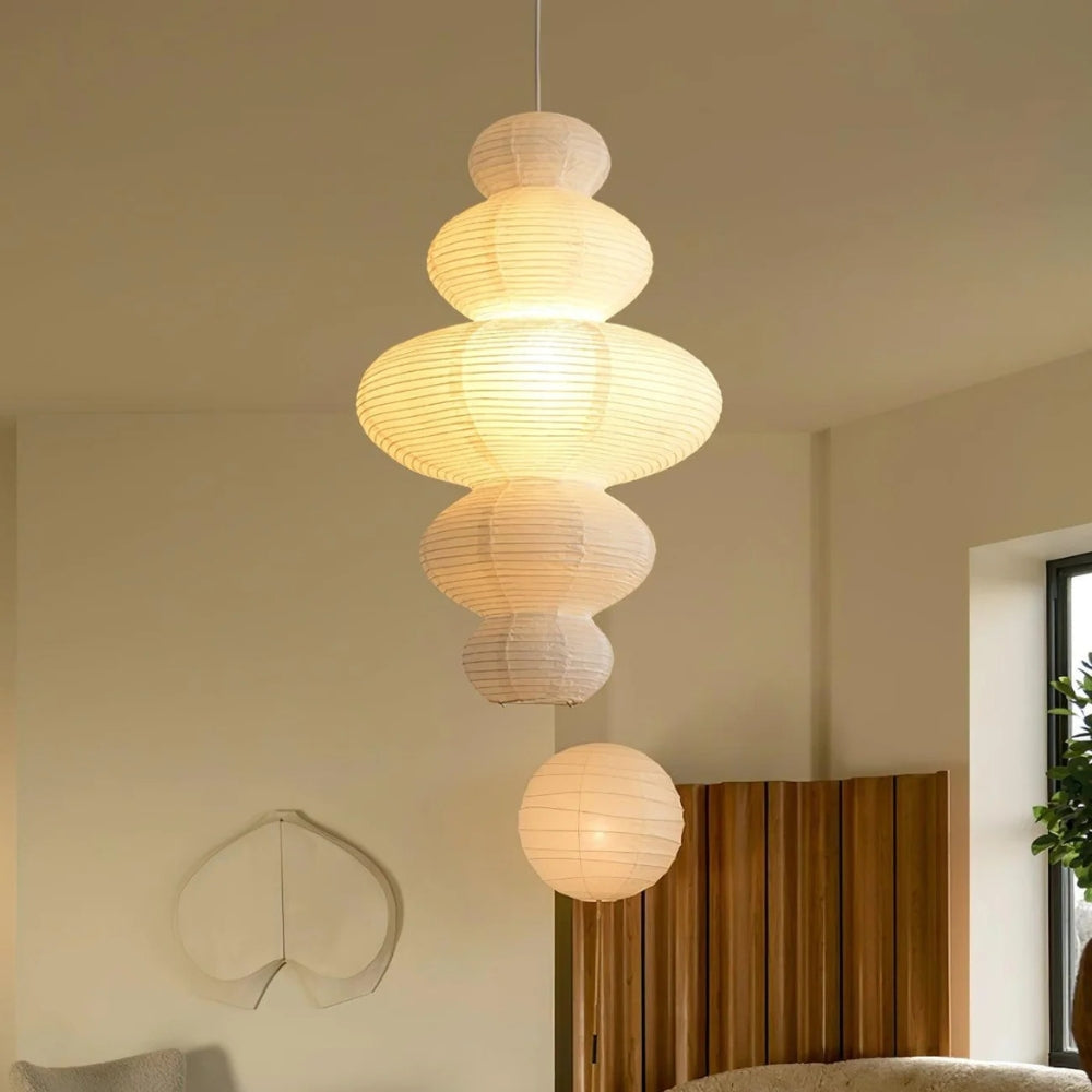 Akari Juni Japanese Wabi Sabi Paper Pendant Light