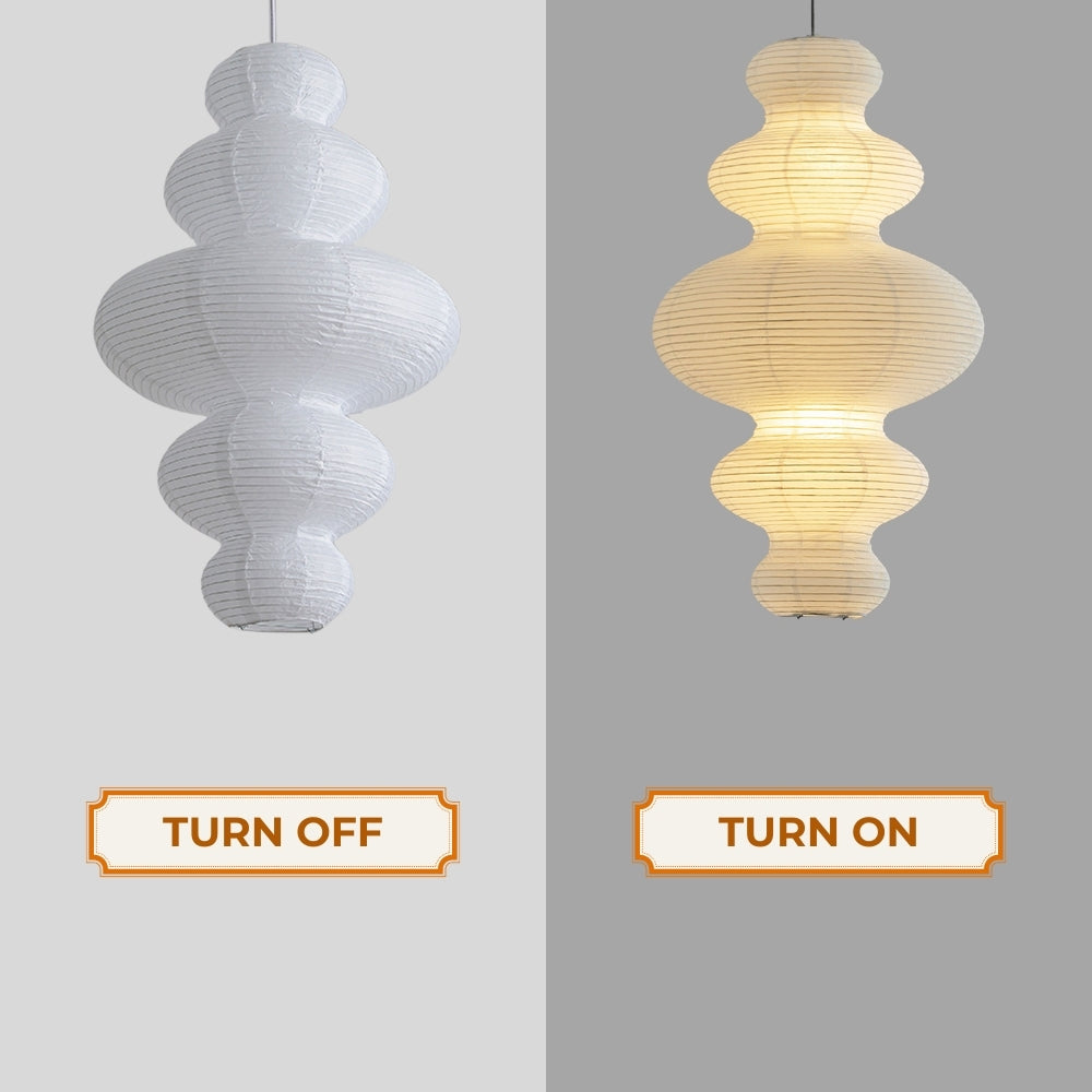 Akari Juni Japanese Wabi Sabi Paper Pendant Light