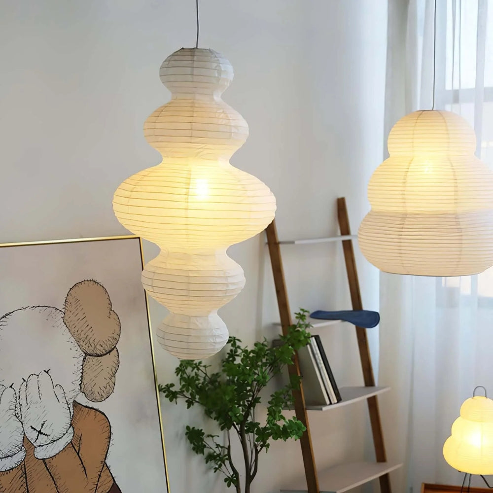 Akari Juni Japanese Wabi Sabi Paper Pendant Light