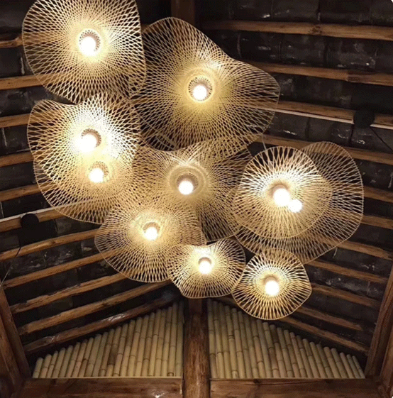 Soku Japanese Wabi Sabi Bamboo Pendant Light