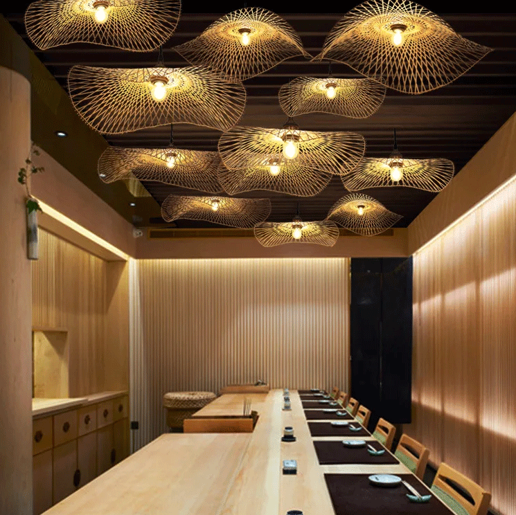 Soku Japanese Wabi Sabi Bamboo Pendant Light