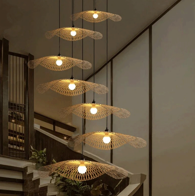 Soku Japanese Wabi Sabi Bamboo Pendant Light