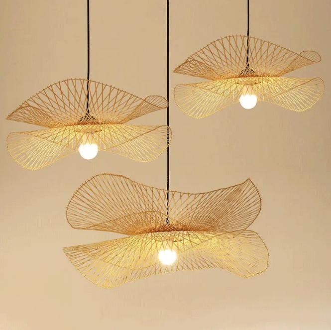 Soku Japanese Wabi Sabi Bamboo Pendant Light