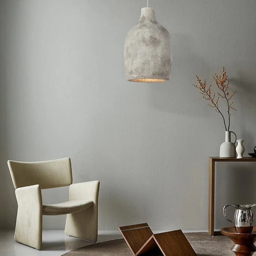 Vase Ceramic Resin Wabi Sabi Pendant Light
