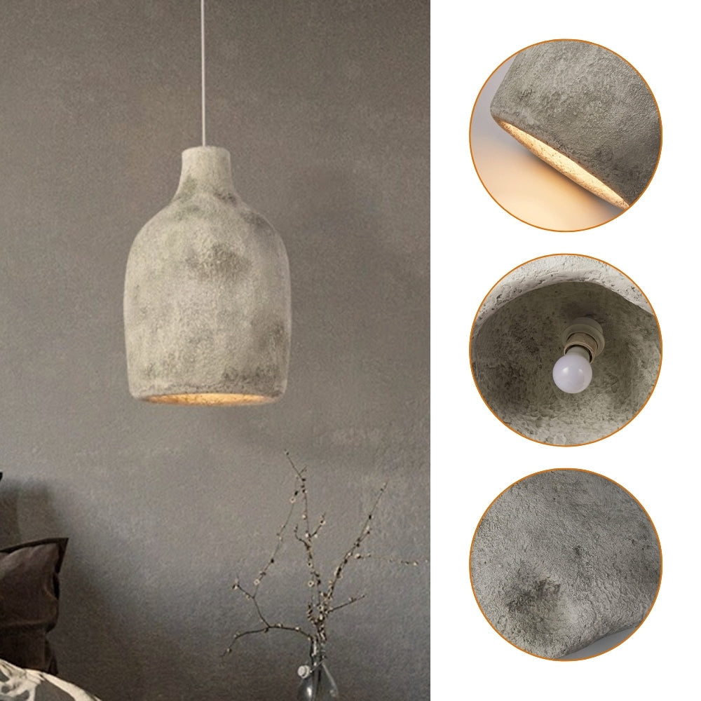 Vase Ceramic Resin Wabi Sabi Pendant Light