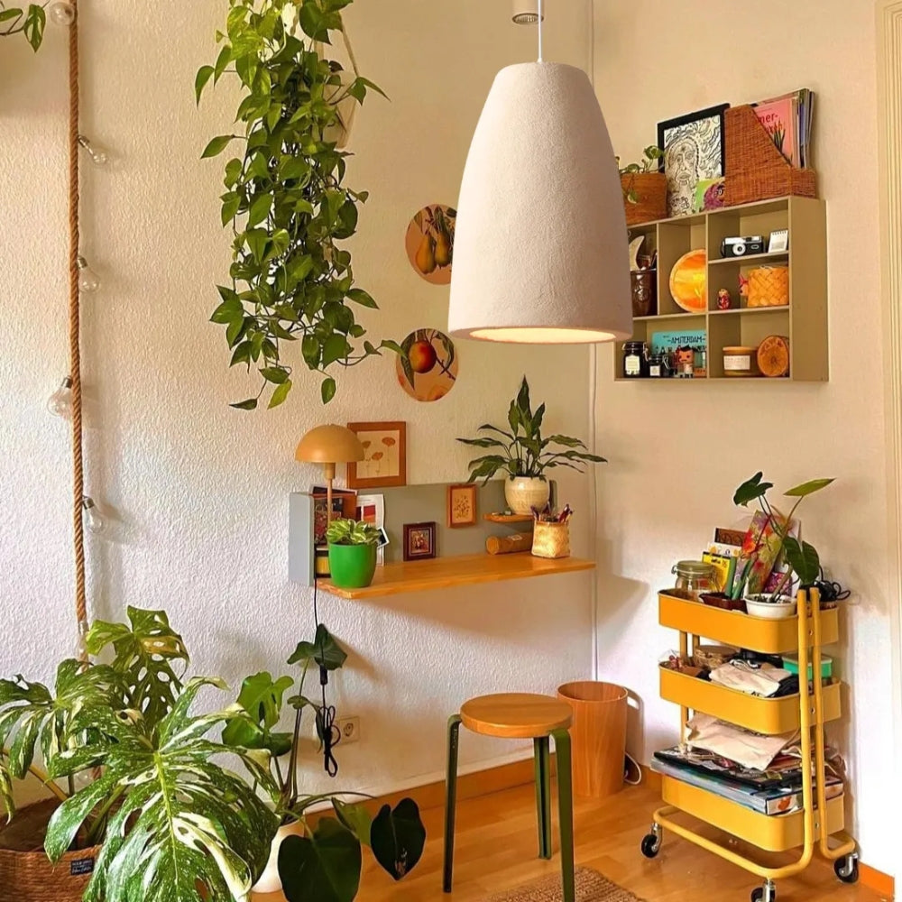 Ebony Wabi Sabi Cylinder Pendant Light
