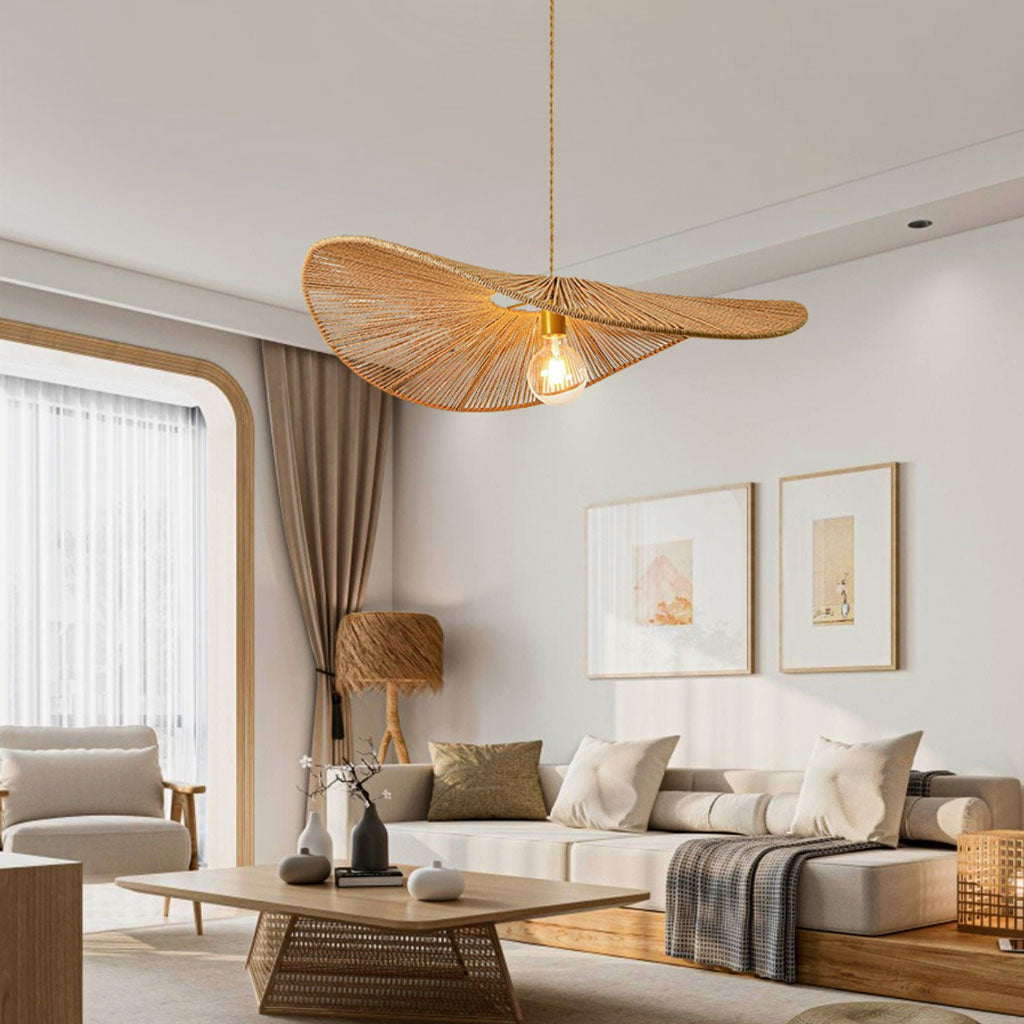 Wabi Sabi Hemp Rope Pendant Light