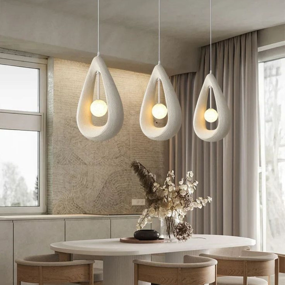 Wabi Sabi Modern Teardrop Pendant Light