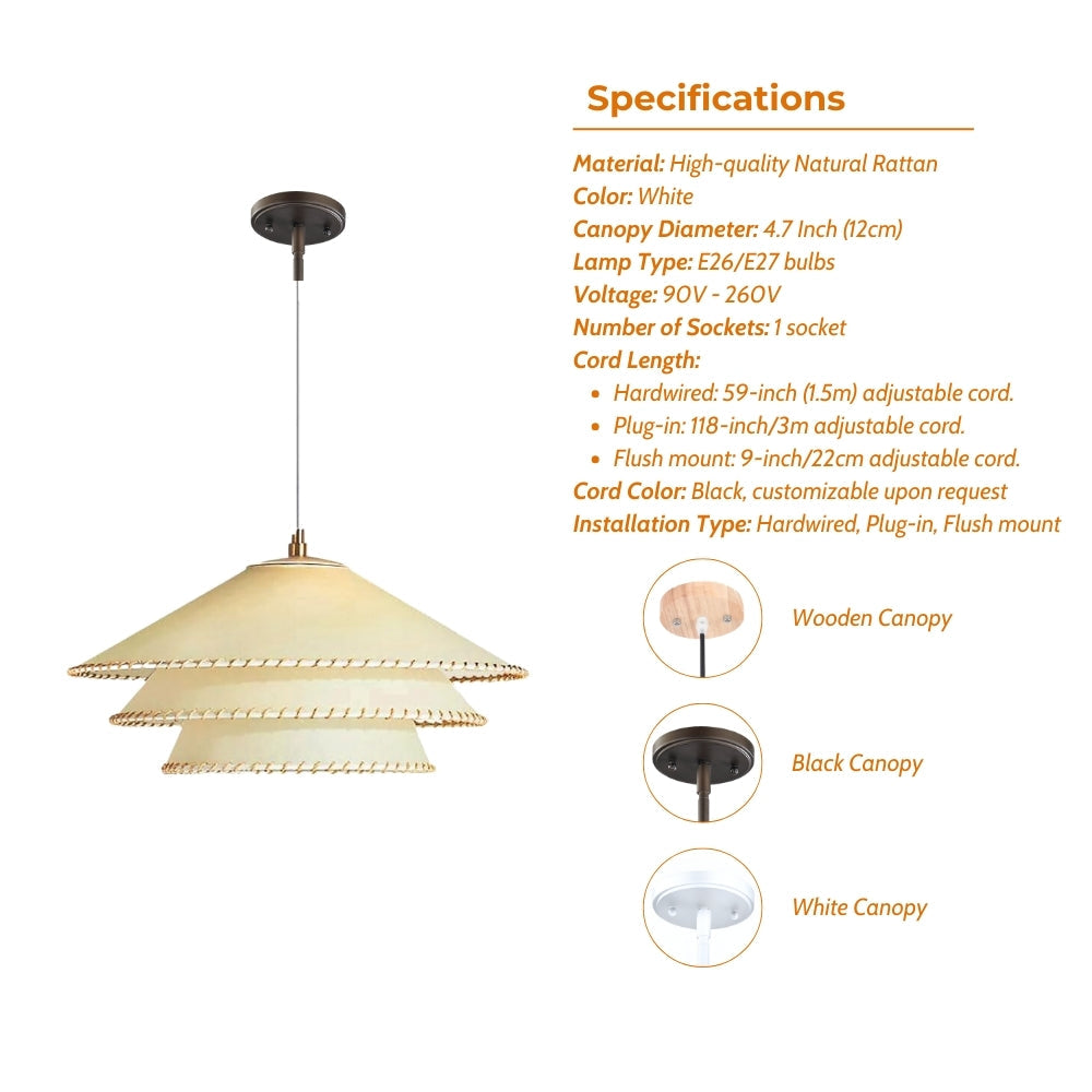 Planas Wabi Sabi Tiered Pendant Light
