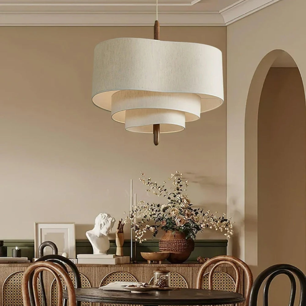 Pebble Wabi Sabi Fabric Pendant Light