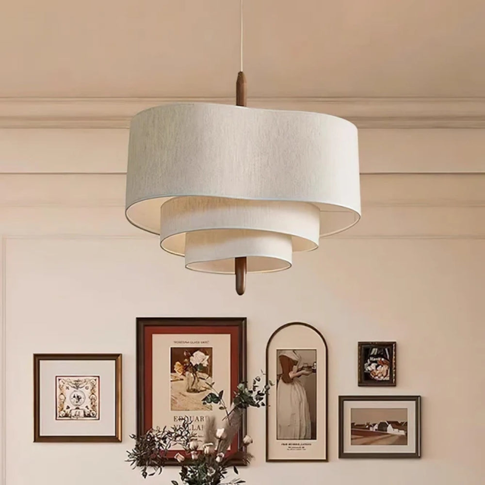 Pebble Wabi Sabi Fabric Pendant Light