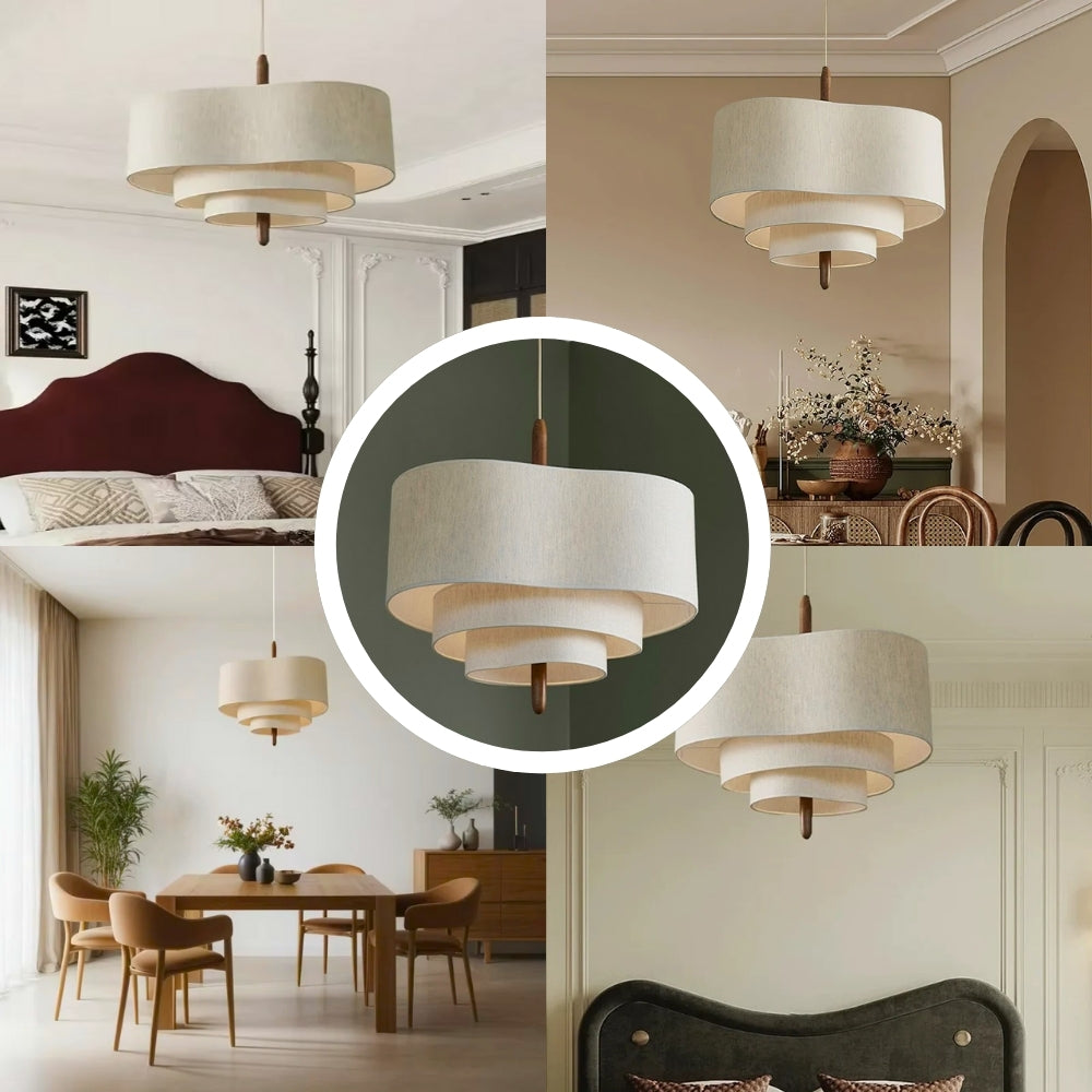 Pebble Wabi Sabi Fabric Pendant Light