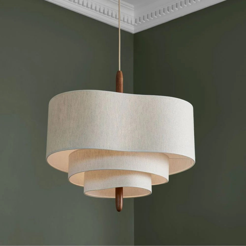 Pebble Wabi Sabi Fabric Pendant Light