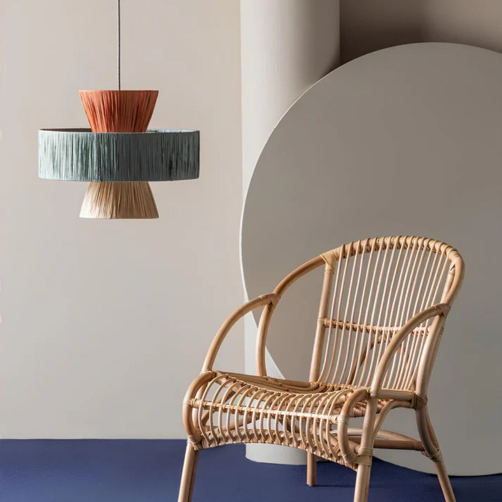 Set 3 Raffia Wabi Sabi Paper Pendant Light