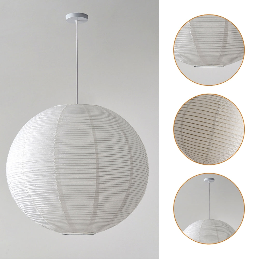 Japanese Wabi Sabi Rice Paper Ball Pendant Light