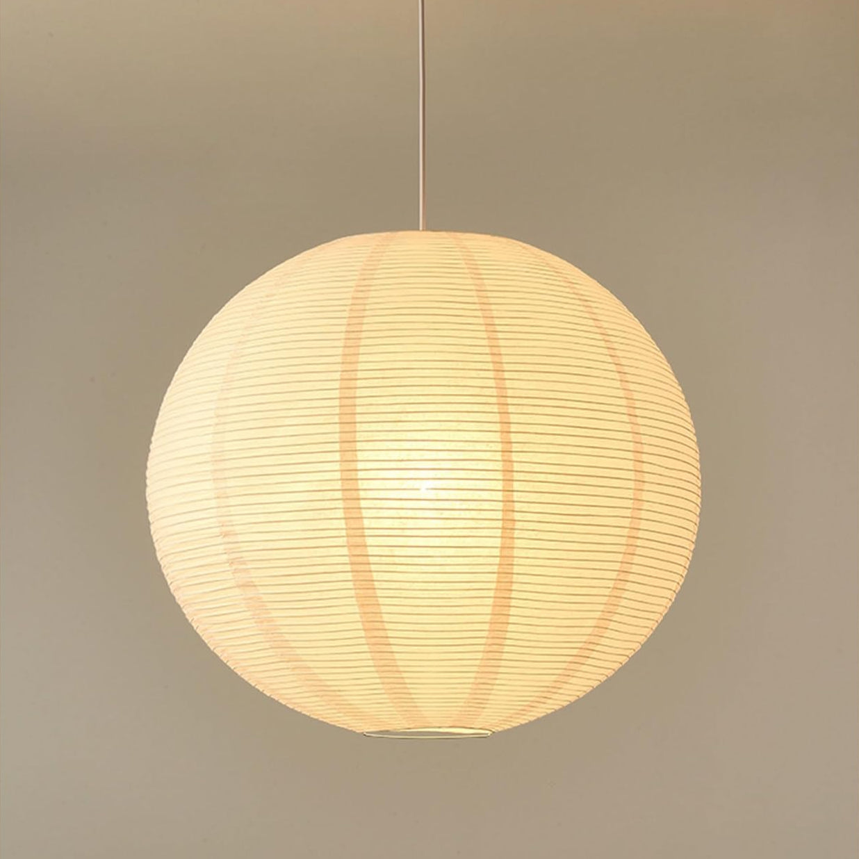 Japanese Wabi Sabi Rice Paper Ball Pendant Light