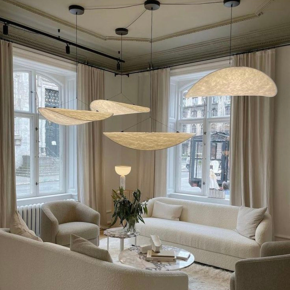 Tense Cloud Japanese Wabi Sabi Silk Pendant Light