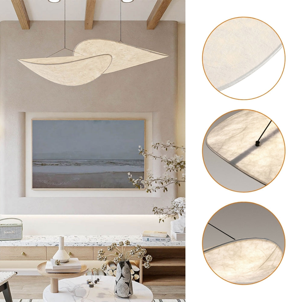 Tense Cloud Japanese Wabi Sabi Silk Pendant Light