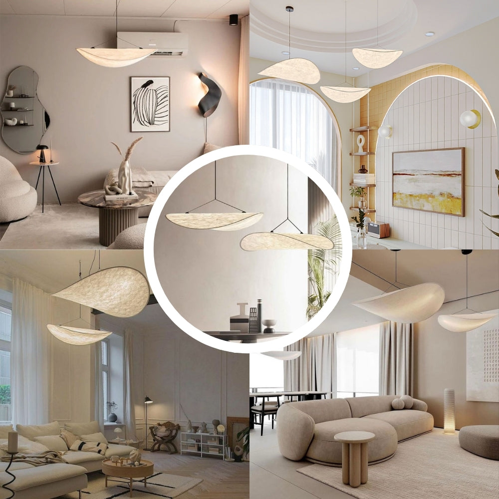 Tense Cloud Japanese Wabi Sabi Silk Pendant Light