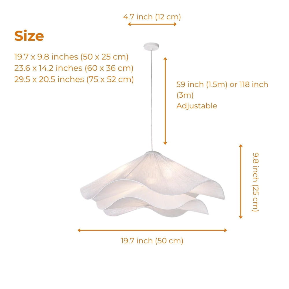 Lia Wabi Sabi Fabric Pendant Light