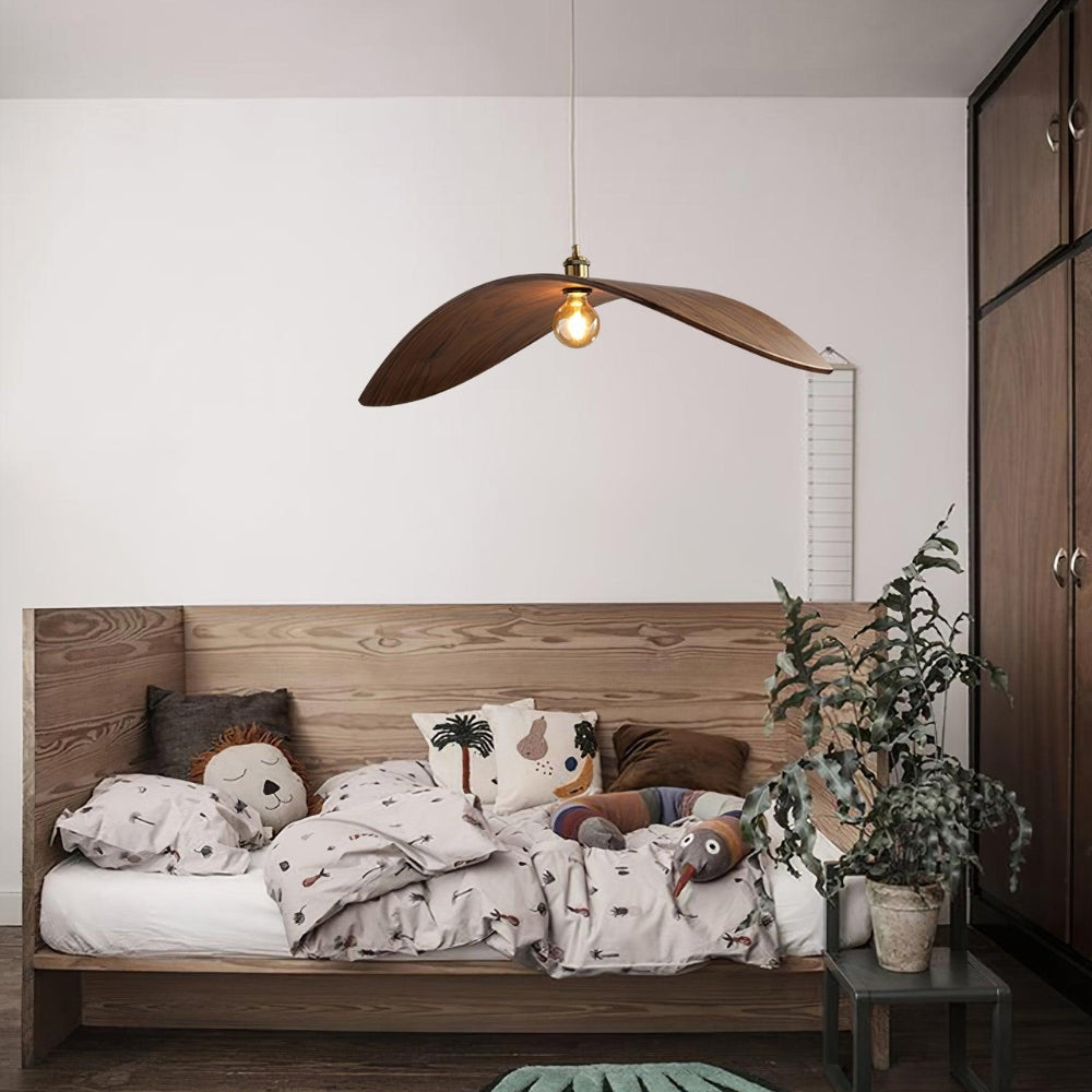 Flying Bird Wabi Sabi Wood Pendant Light