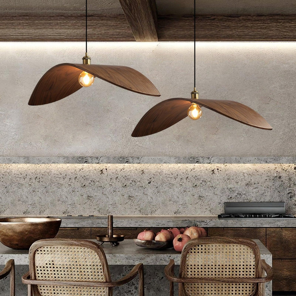Flying Bird Wabi Sabi Wood Pendant Light