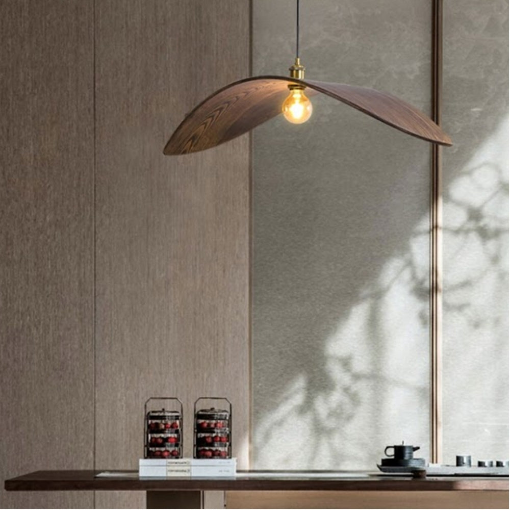 Flying Bird Wabi Sabi Wood Pendant Light