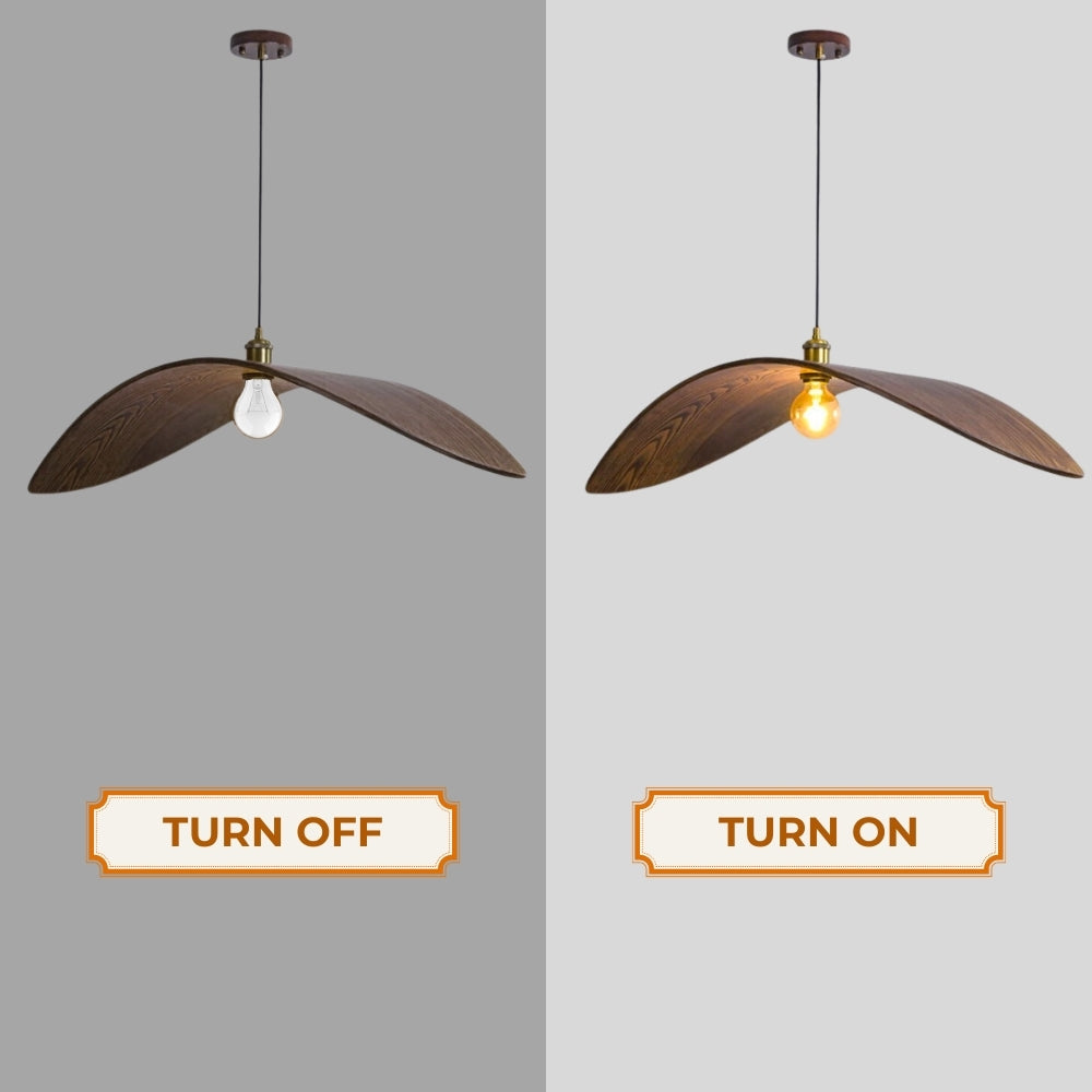 Flying Bird Wabi Sabi Wood Pendant Light