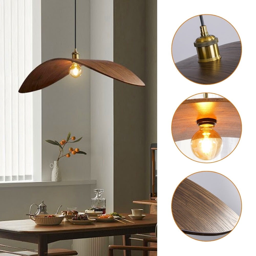 Flying Bird Wabi Sabi Wood Pendant Light