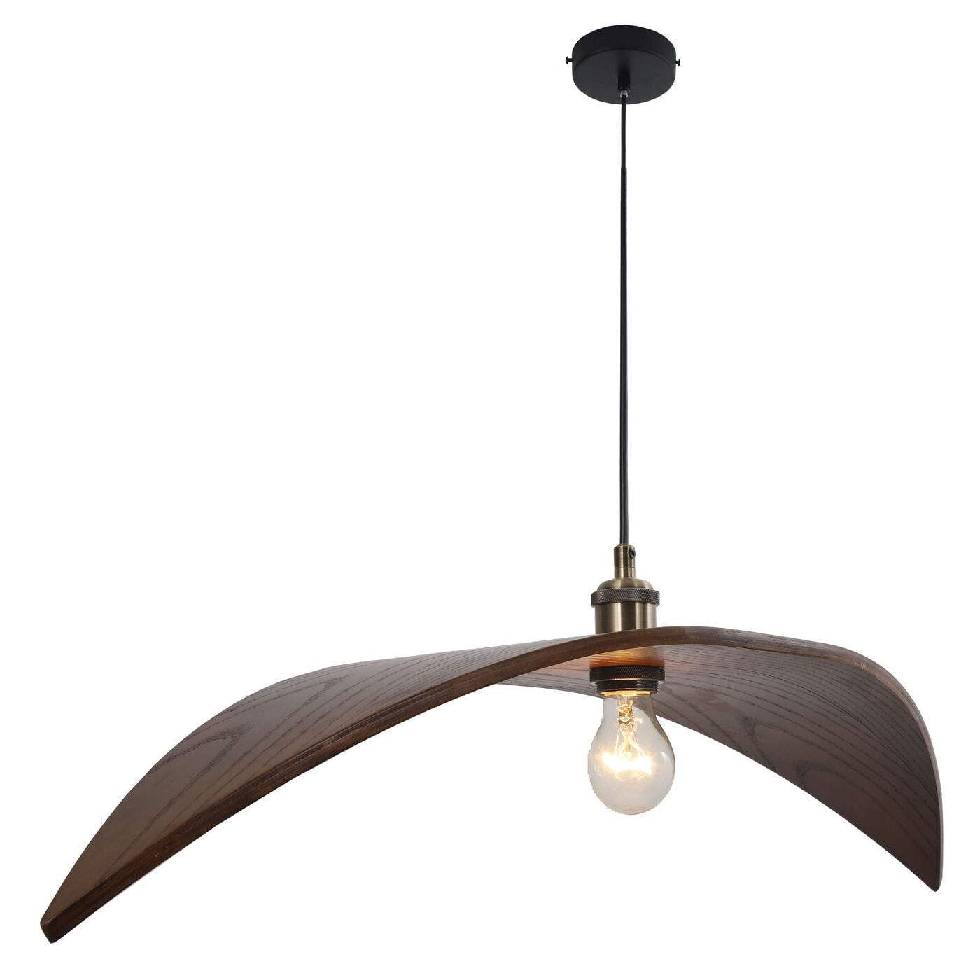 Flying Bird Wabi Sabi Wood Pendant Light