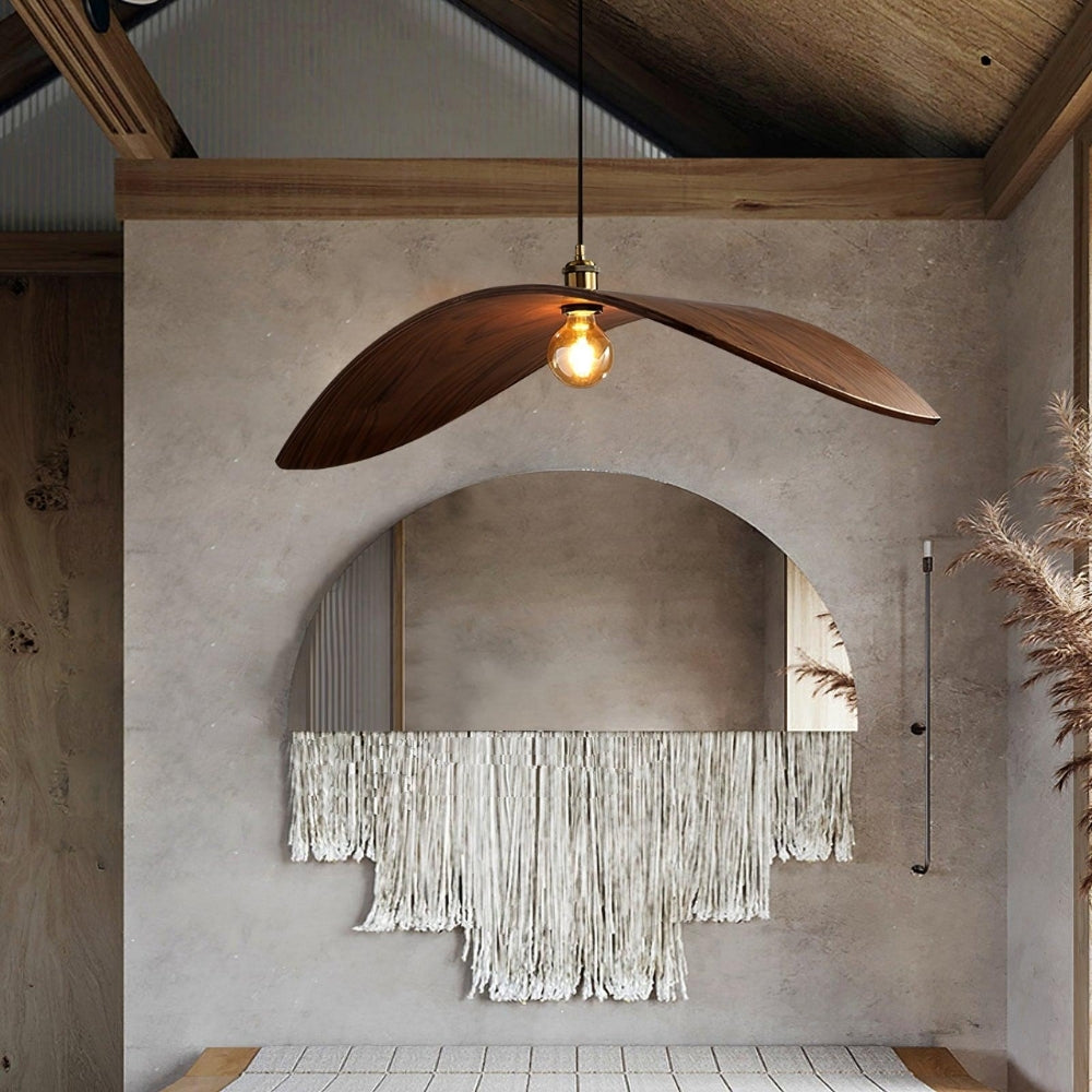 Flying Bird Wabi Sabi Wood Pendant Light